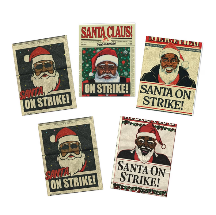 Santa's on Strike, but Hope Isn't - Holiday Card Collection