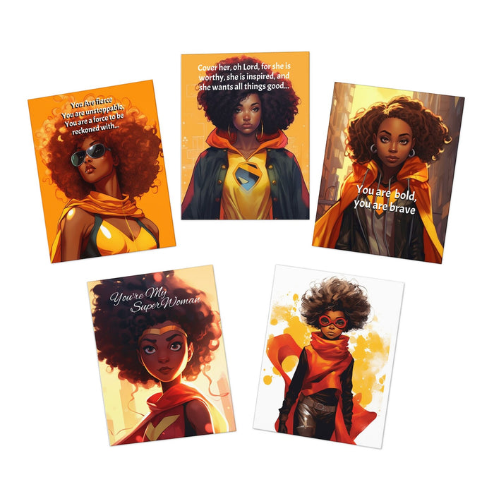 Superwoman Cards So Powerful (Part 20) -Any Occasion Greeting Cards (5-Pack)