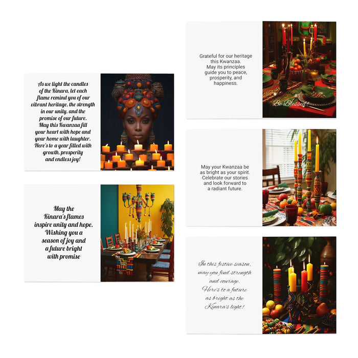 Kwanzaa Kinara Lights - Empowering & Heartfelt Greeting Cards