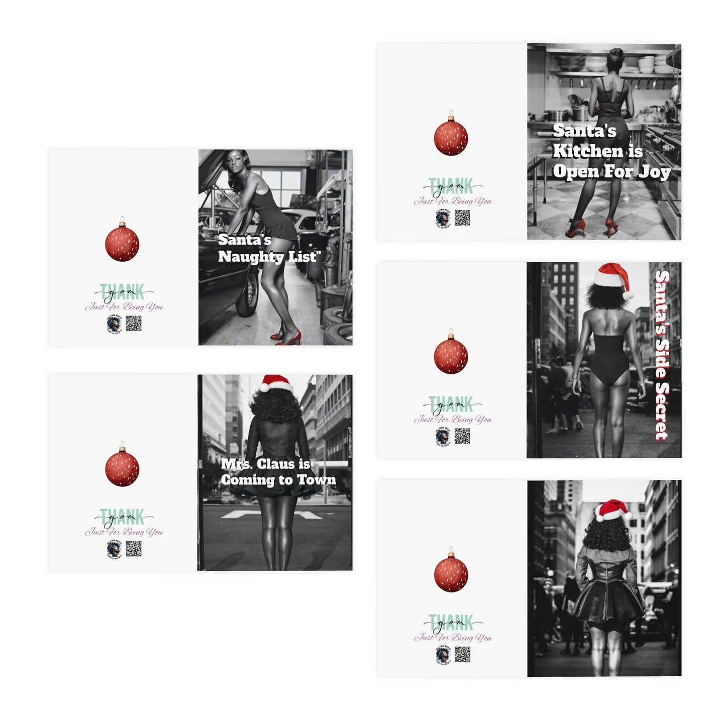 More Holiday Wishes: Bubbly Cheer-The Adult Saucy X-Mas' Holiday Card Collection