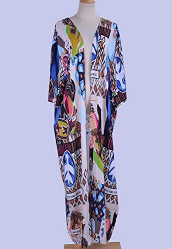 MEILING Women's Bikini Bathing Suit Cover Up Swimwear Open Front Kimono Jacket Cardigan Long Robe Dress