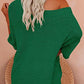 Mafulus Women's 2 Piece Outfits Sweater Sets Off Shoulder Knit Top Shorts Matching Suits Cute Pajama Lounge Set