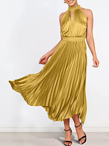 ANRABESS Women's Sleeveless Cutout Halter Neck Satin Formal Dress Smoc itsallbeYOUtiful ANRABESS Women's Sleeveless Cutout Halter Neck Satin Formal Dress Smoc itsallbeYOUtiful