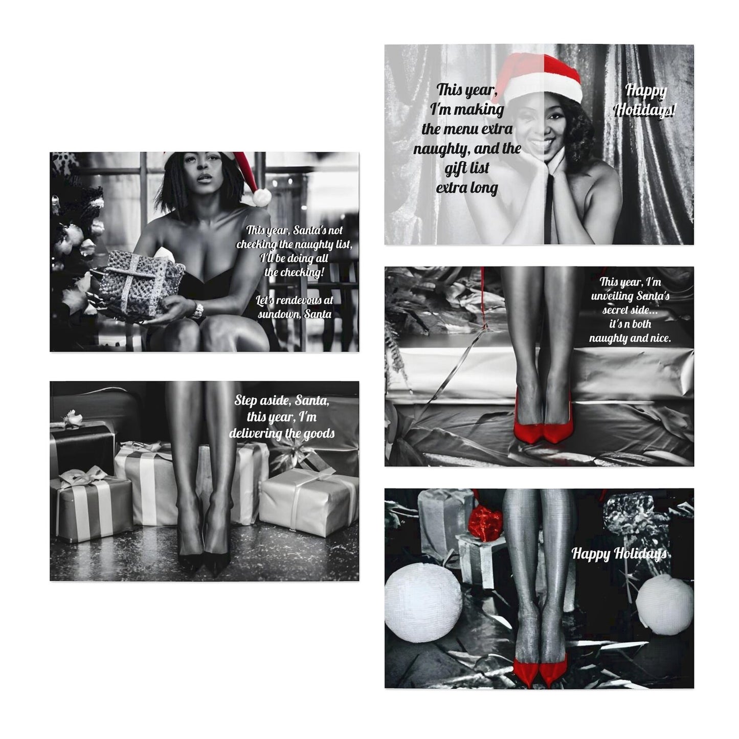More Holiday Wishes: Bubbly Cheer-The Adult Saucy X-Mas' Holiday Card Collection