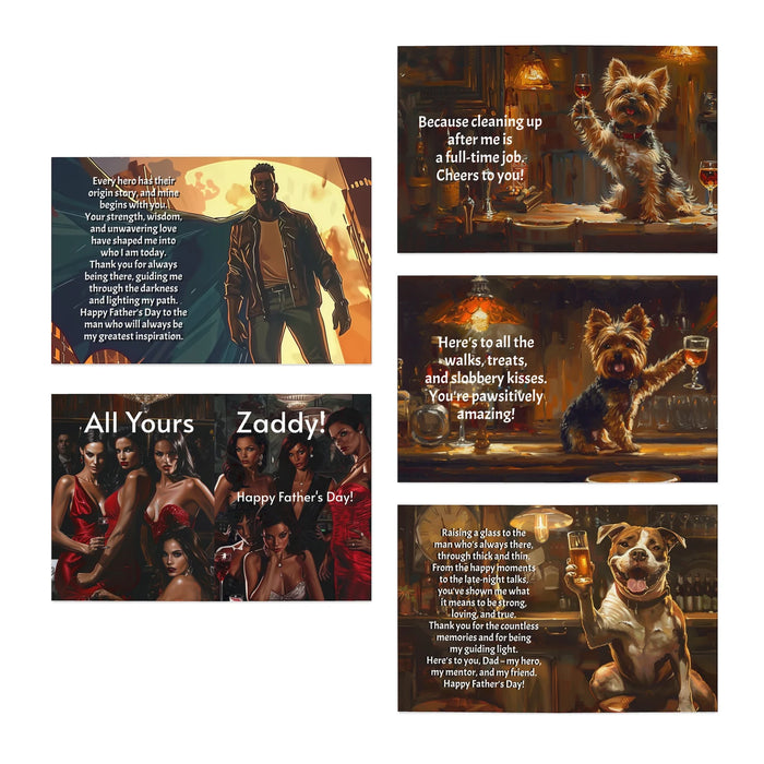 Cards of Valor (Part 10) - Father's Day Greeting Cards (5-Pack)"