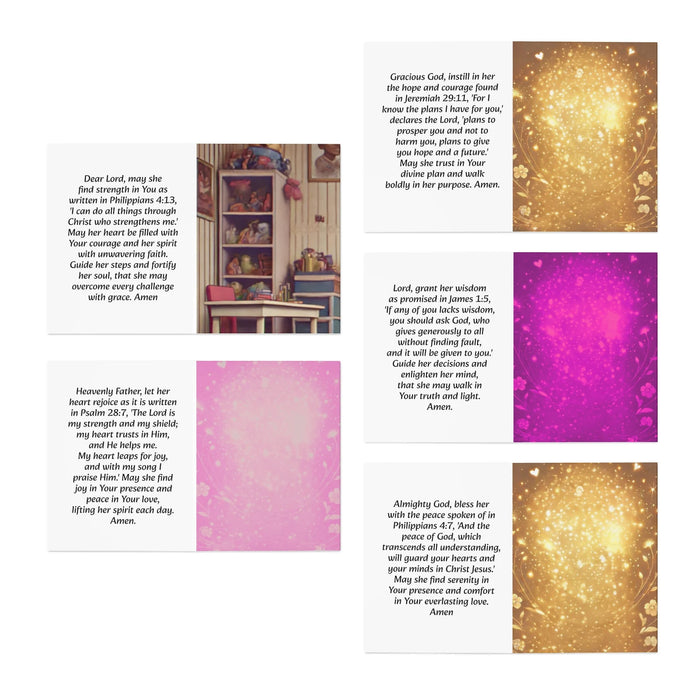 This "Dear God" Collection includes a 5-Pack of our Scriptural & Inspiration Message
