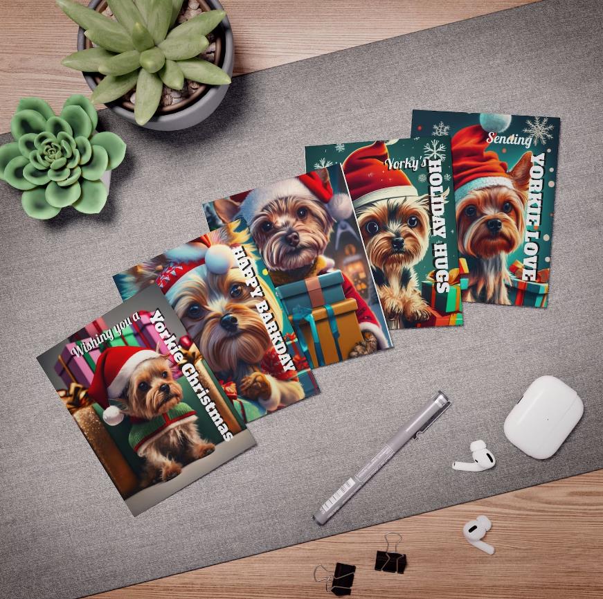 Yorkie Holiday Wishes: A 5-Pack of Festive Cards That Give Back - Part 1