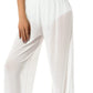 bebiullo Women's Perspective Sheer Mesh Pants Swimsuit Bikini Bottom Cover ups Pants