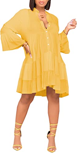 FairyLove Womens Casual Long Bell Sleeves Dress Loose Flowy Dresses fo itsallbeYOUtiful FairyLove Womens Casual Long Bell Sleeves Dress Loose Flowy Dresses fo itsallbeYOUtiful