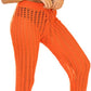 JUDYBRIDAL Women's Crochet Hollow Out Beach Pants Knitted Swimsuit Cover Up for Swimwear Mesh Bikini Bottom