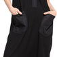 ellazhu Women Black Harem Pants Rompers Sleeveless Drop Crotch Harem Jumpsuits Summer GY867