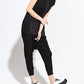 ellazhu Women Black Harem Pants Rompers Sleeveless Drop Crotch Harem Jumpsuits Summer GY867