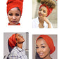 Harewom 2PCS Head Wraps for Black Women Stretchy Head Scarf African Hair Wraps for Dreads Locs Natural Hair Turban Headwraps Jersey Tie Headbands