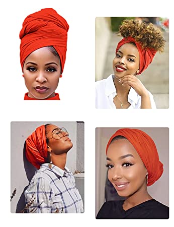 Harewom 2PCS Head Wraps for Black Women Stretchy Head Scarf African Ha —  itsallbeYOUtiful