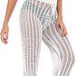JUDYBRIDAL Women's Crochet Hollow Out Beach Pants Knitted Swimsuit Cover Up for Swimwear Mesh Bikini Bottom