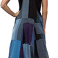 manakamana Patchwork Harem Summer Overalls with Pockets - Boho Loose Jumpsuit - Low Crouch Baggy Romper - 100% Cotton