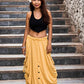Thaluta Women's Palazzo Pants Wide Leg Lounge Convertible Maxi Skirt with Pockets Casual Comfy Trousers