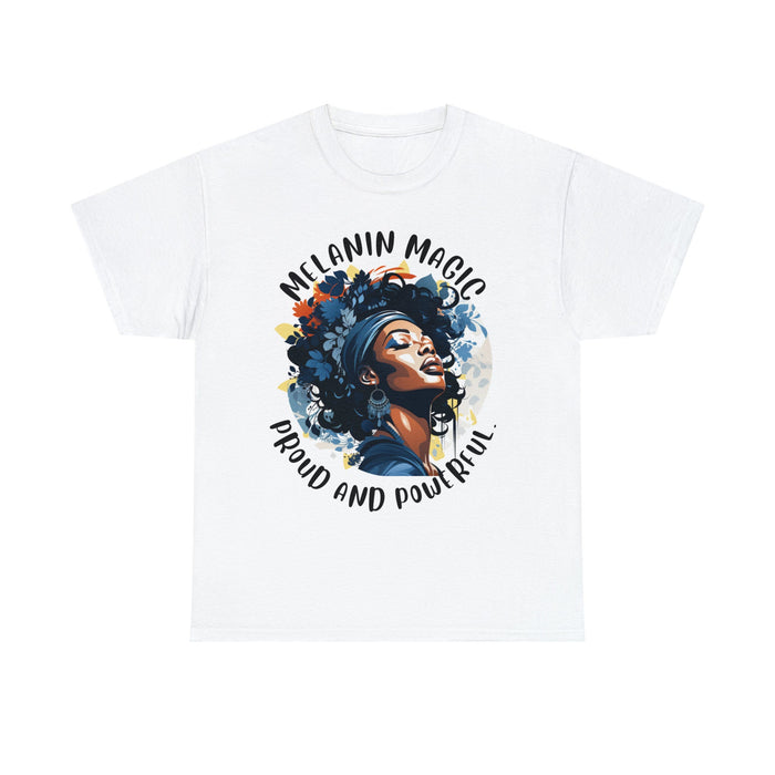 Melanin Magic: Proud & Powerful (part 2) Unisex Heavy Cotton Tee - Elevate Your Style, Empower the Cause
