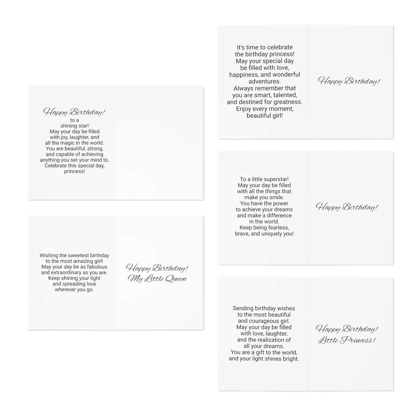 Introducing Cards So Powerful (Part 6) -LIttle Princess Birthday Greeting Cards (5-Pack)